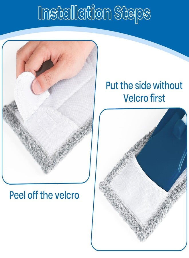 TrueYee 3 Pack Microfiber Mop Pads, Replacement Mop Cleaning Pads for Mop Bucket Set (ASIN:B0D7HCH1KS), Pack of 3 Refills 13inch - Grey - Image 3